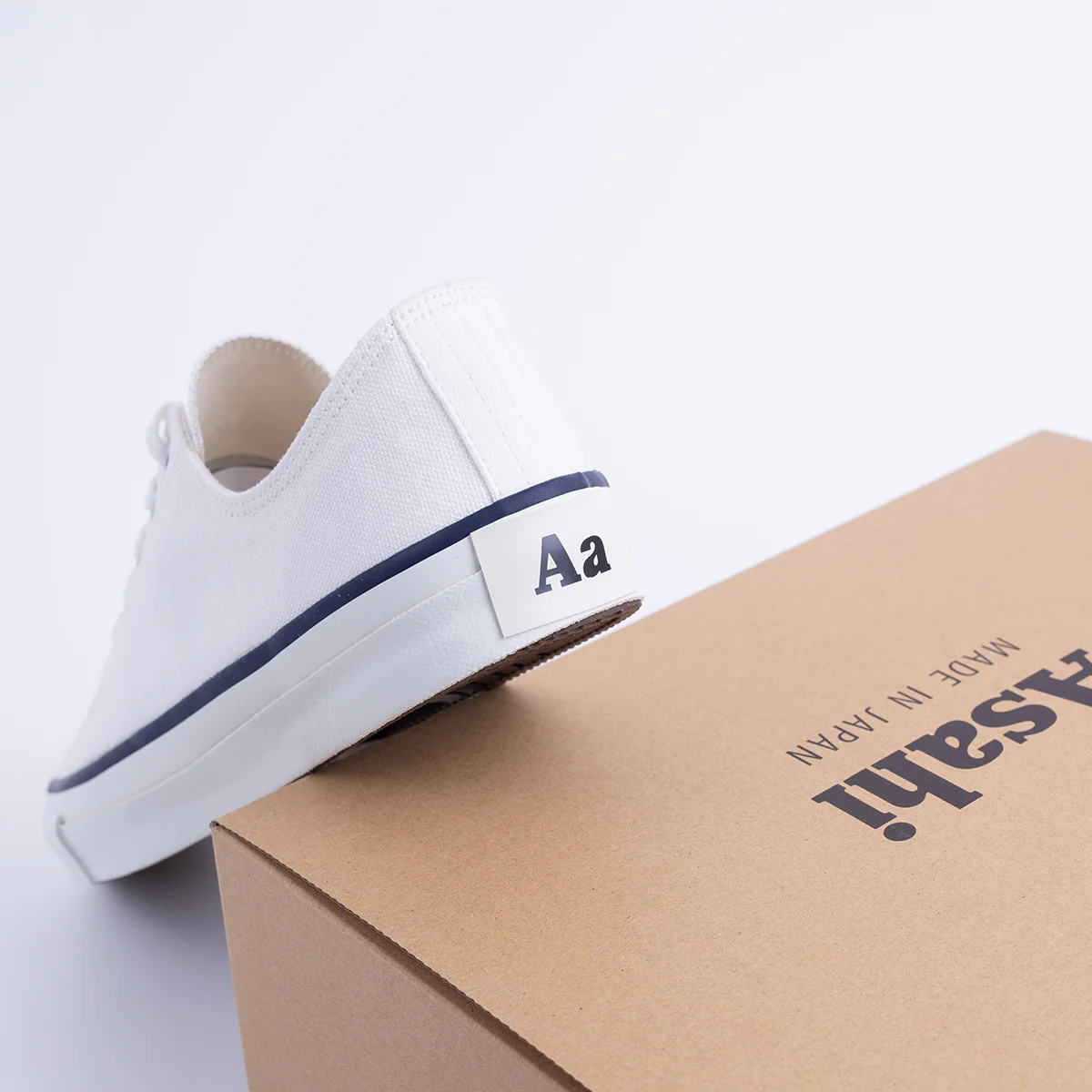 AS-046-WHT - ASAHI Cotton Canvas Shoes - White - Image 7
