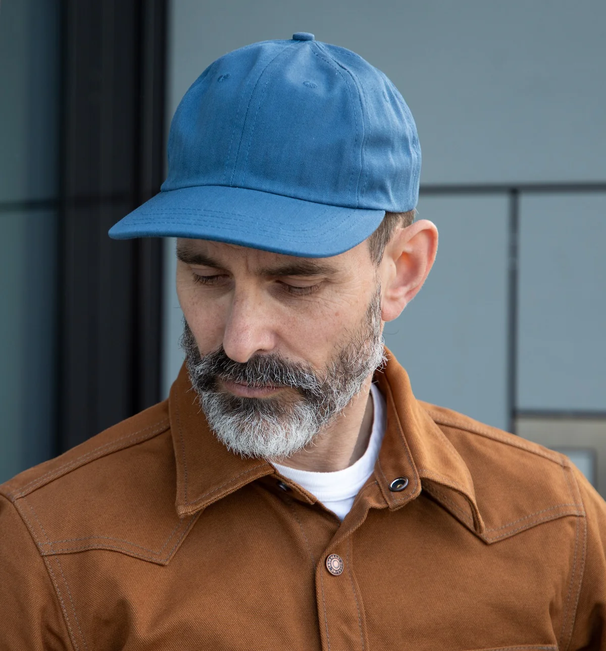 DE-BCW02WC-BLU - Dehen 1920 12oz Waxed Cotton Baseball Cap - Blue - Image 2