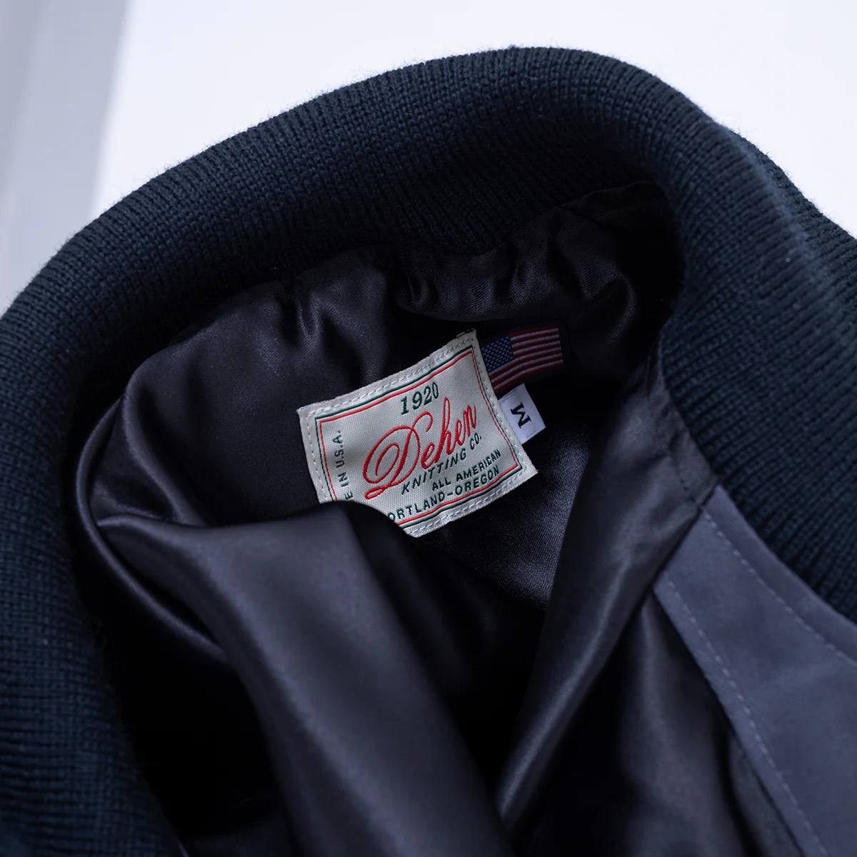 DE-JJA084WC-SLA - DEHEN 1920 Pilot Jacket Dry Wax Cotton - Slate - Image 3