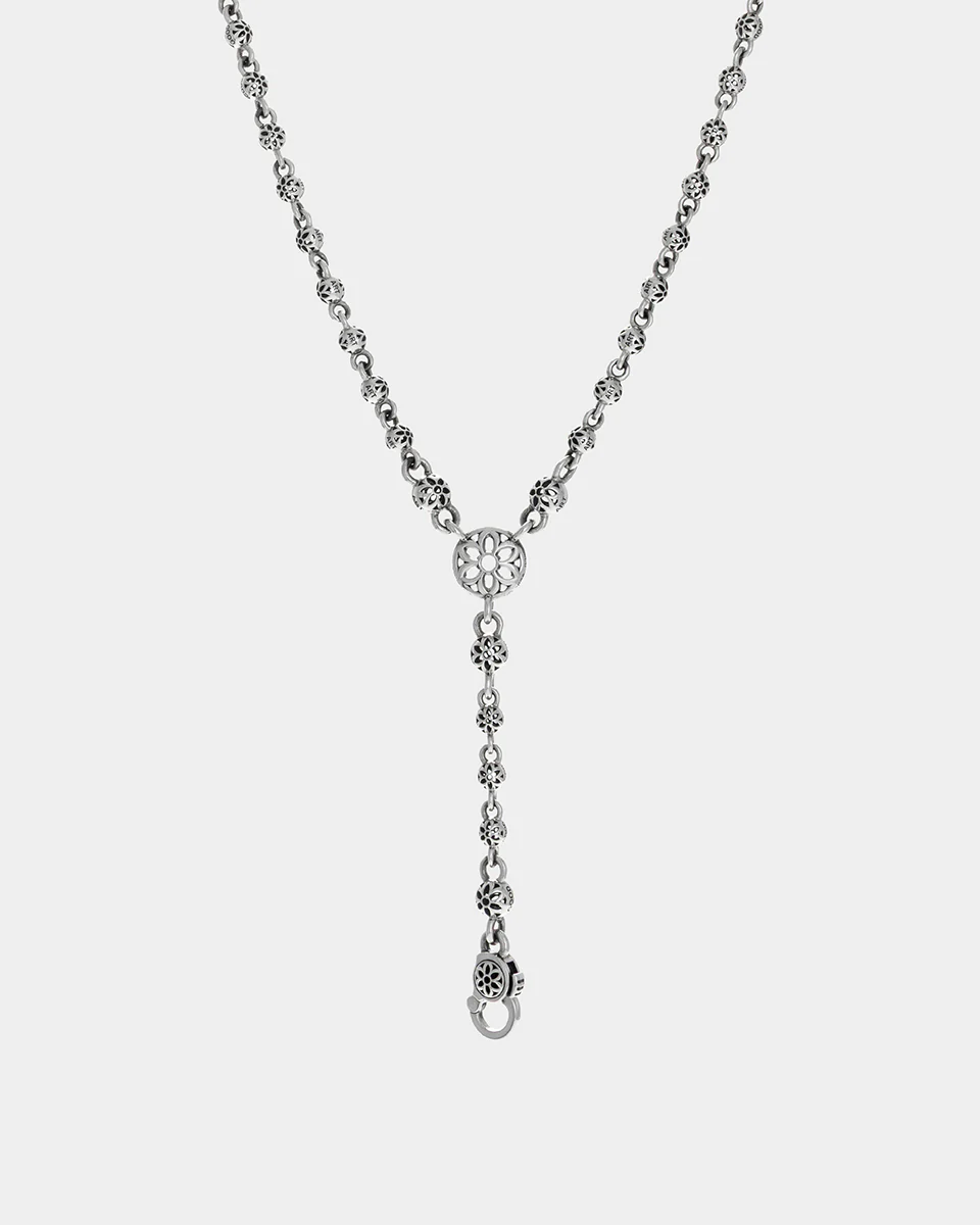GA-OYSTER-CHAIN - GOOD ART HLYWD Oyster Rosary Necklace - Sterling Silver