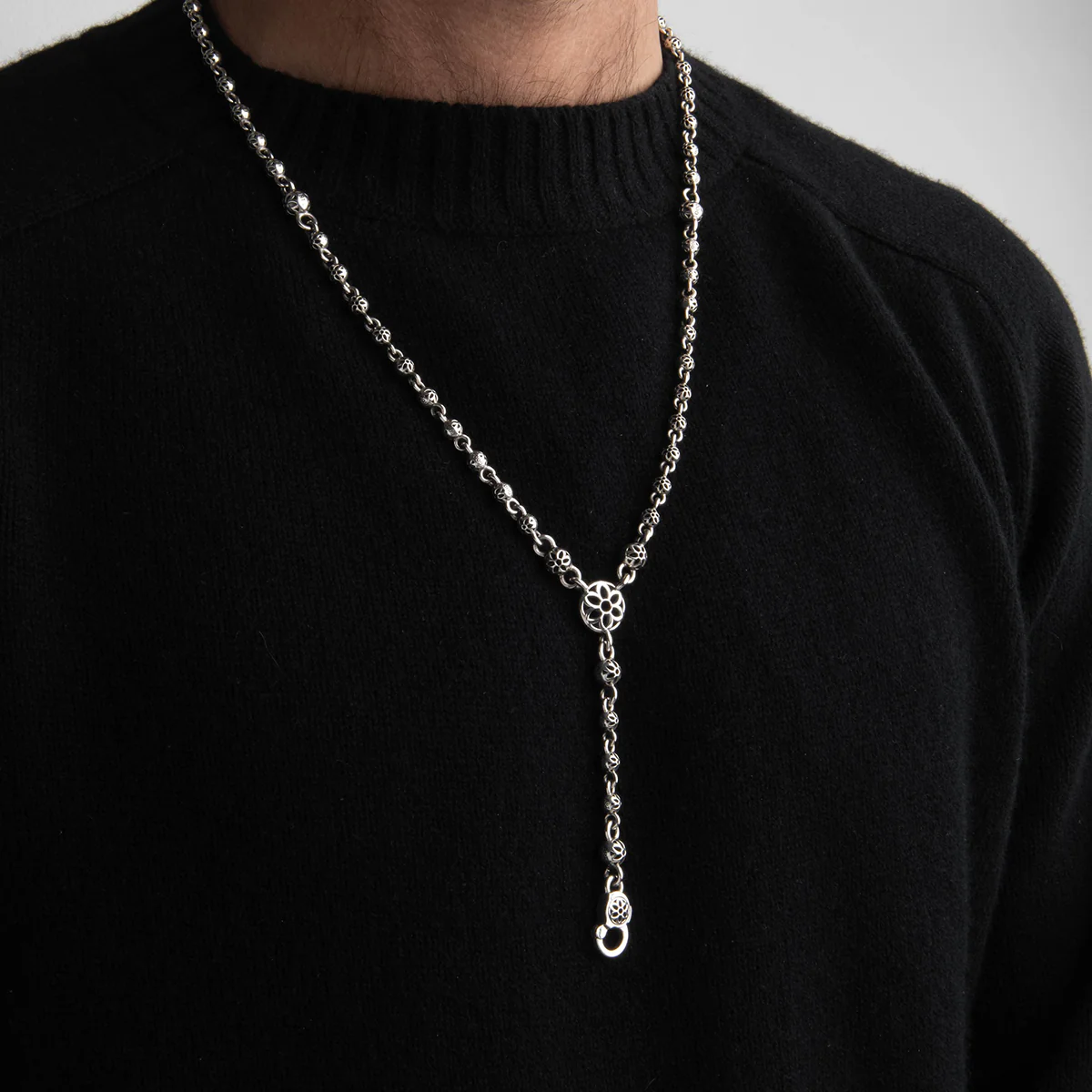 GA-OYSTER-CHAIN - GOOD ART HLYWD Oyster Rosary Necklace - Sterling Silver - Image 2