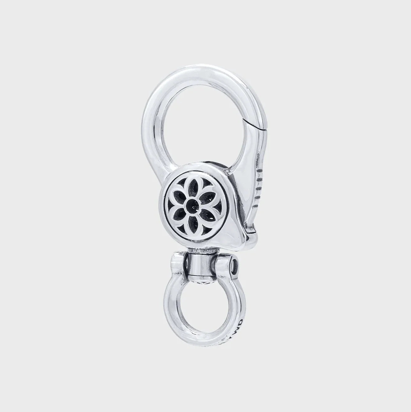 GA-CLIP-8-A - GOOD ART HLYWD Clip 8 Keychain A - Sterling Silver
