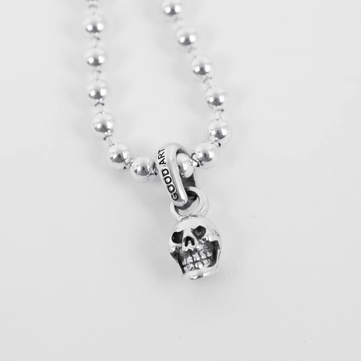 GA-JACK-SKULL-2A - GOOD ART HLYWD Jack Skull Pendant 2A - Sterling Silver - Image 4