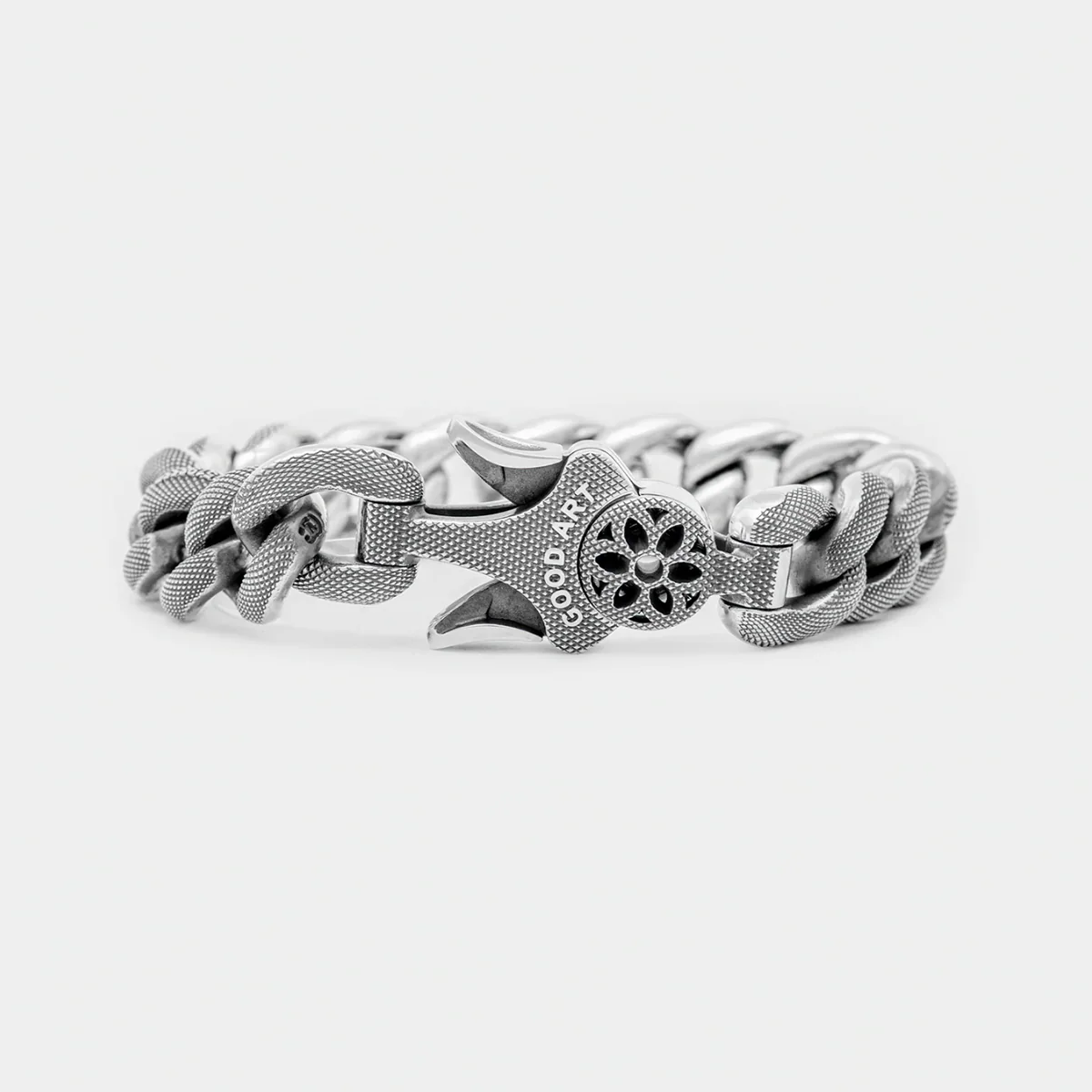 GA-MODEL-10-BRA-GB-B - GOOD ART HLYWD Model 10 Bracelet Goosebumps B - Sterling Silver