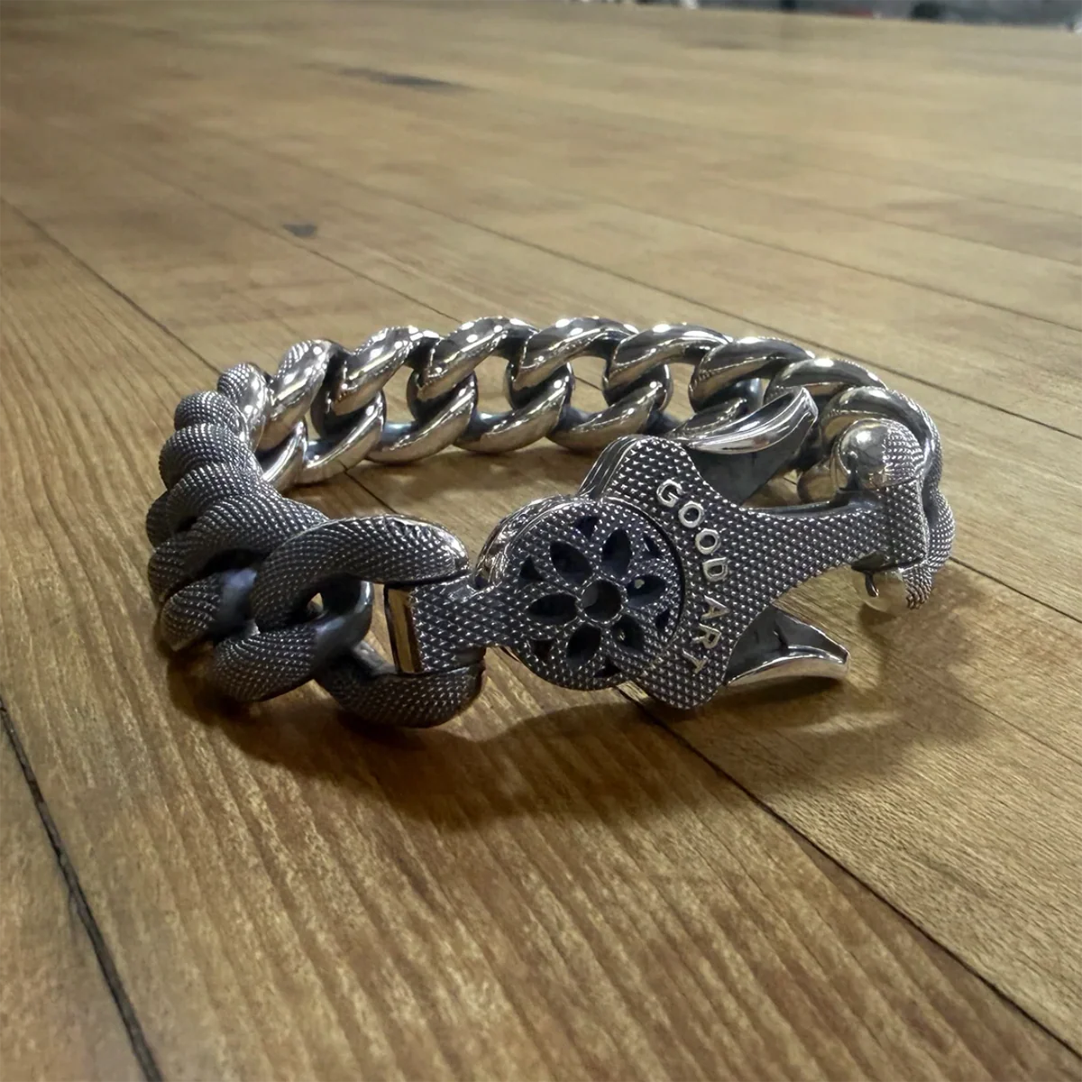 GA-MODEL-10-BRA-GB-B - GOOD ART HLYWD Model 10 Bracelet Goosebumps B - Sterling Silver - Image 3