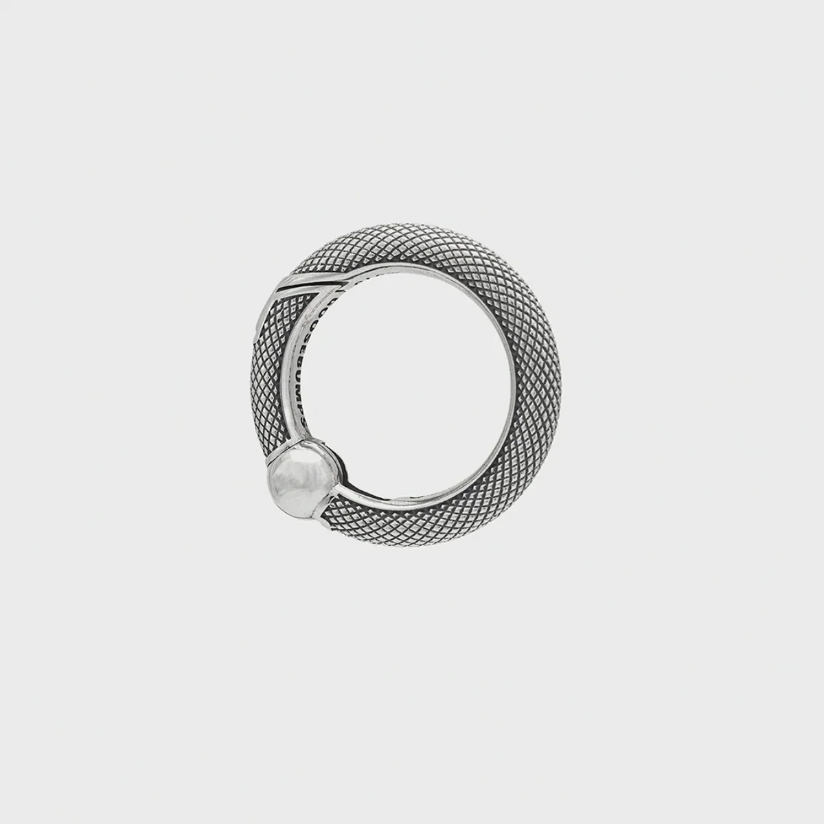 GA-SPRING-RING-GB-A - GOOD ART HLYWD Spring Ring Goosebumps A- Sterling Silver