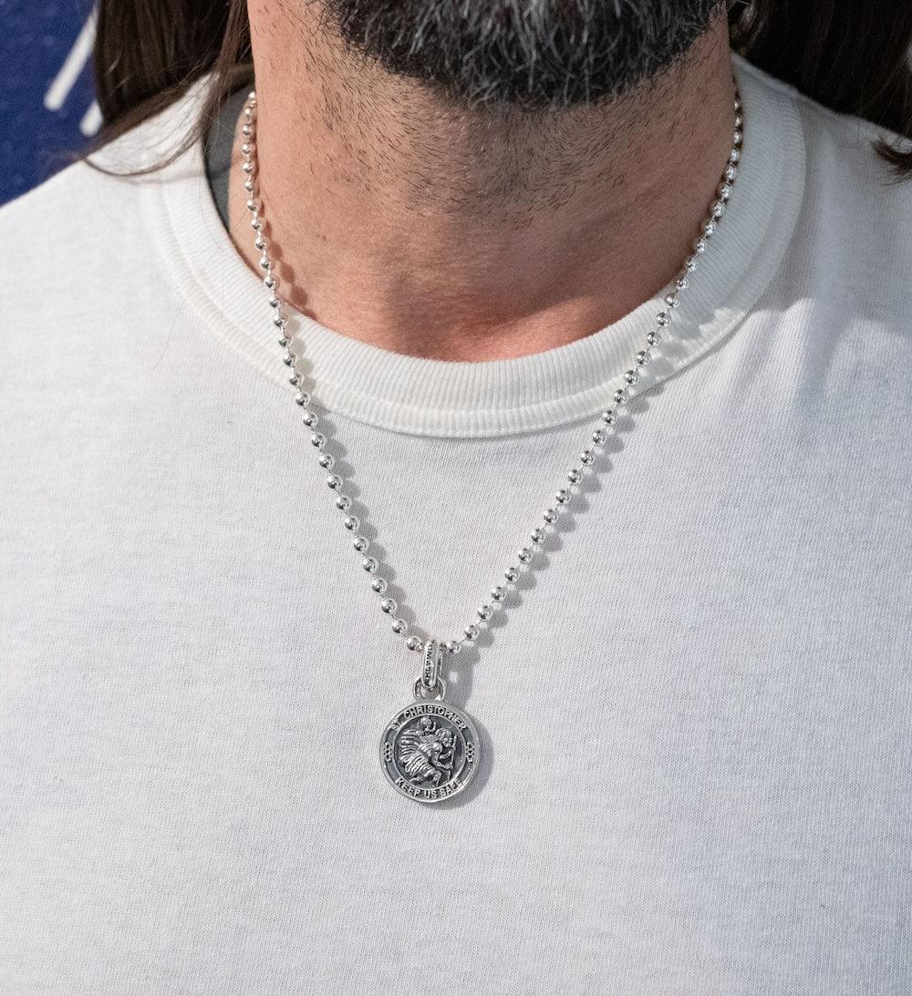 GA-ST-CHRISTOPHER-A - GOOD ART HLYWD Saint Christopher Pendant A- Sterling Silver - Image 2