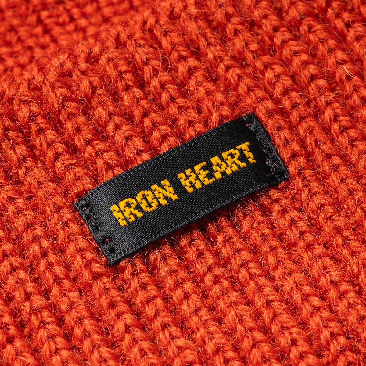 IHG-080-ORA - Wool Ribbed Beanie - Orange - Image 3