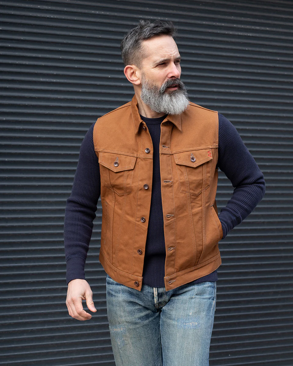 IH-2526V - 17oz Duck Modified Type III Vest - Brown - Image 2