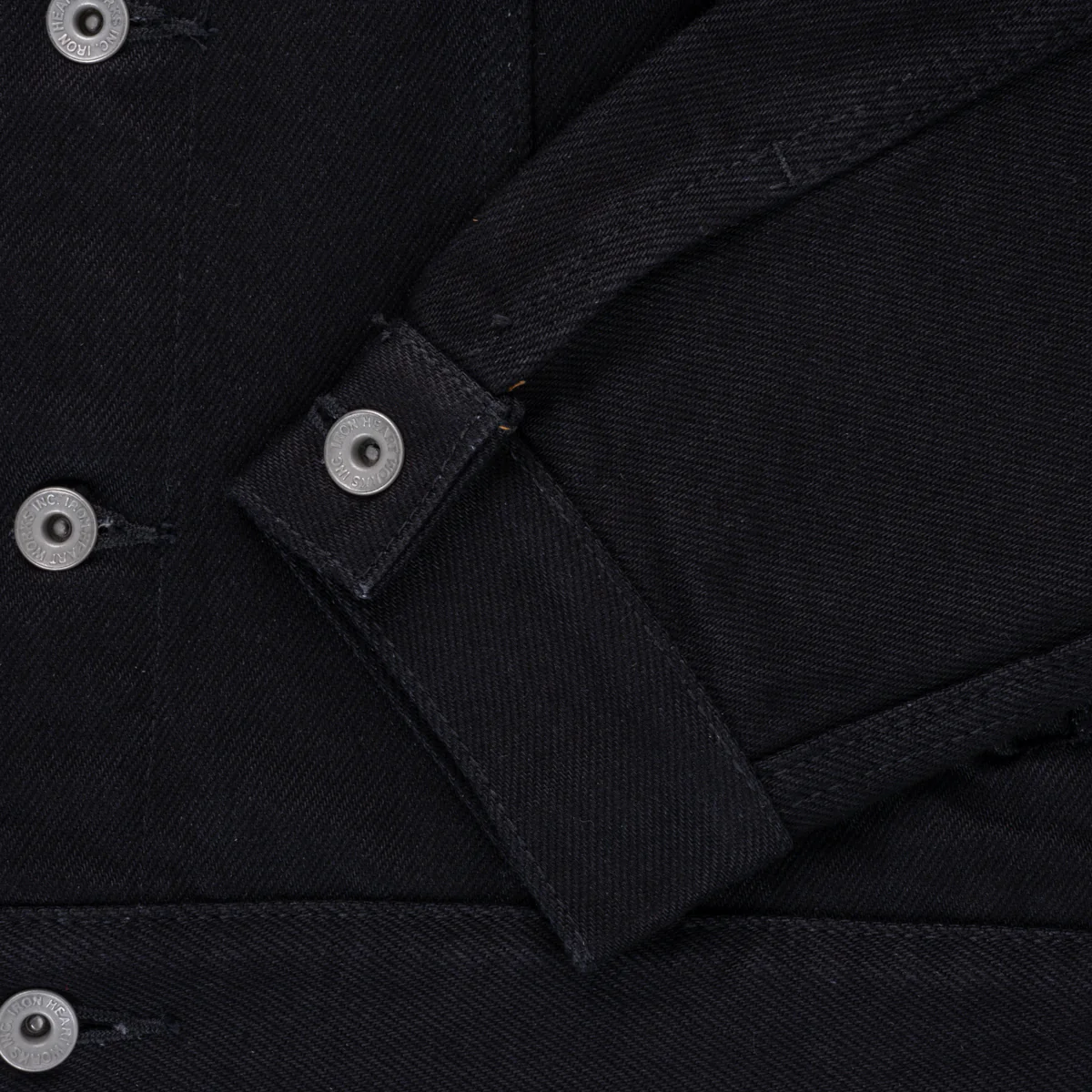 IH-526-SBG - 21oz Selvedge Denim Type III Jacket - Superblack (Fades To Grey) - Image 8