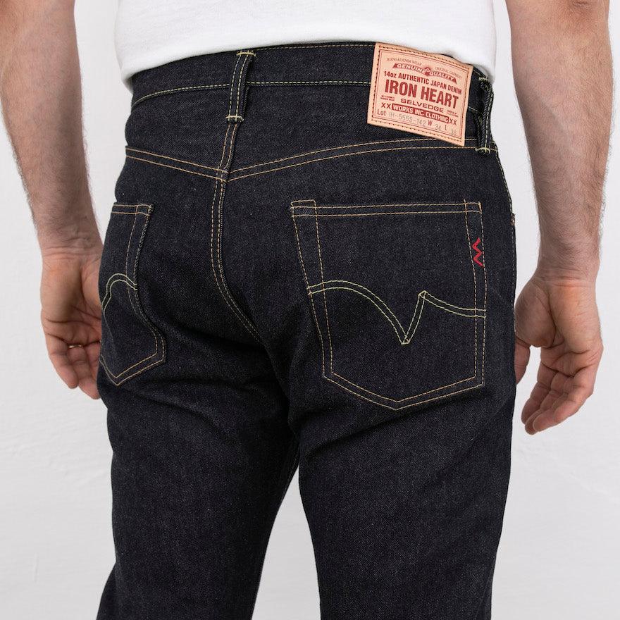 IH-555S-142 - 14oz Selvedge Denim Super Slim Cut Jeans - Indigo - Image 3