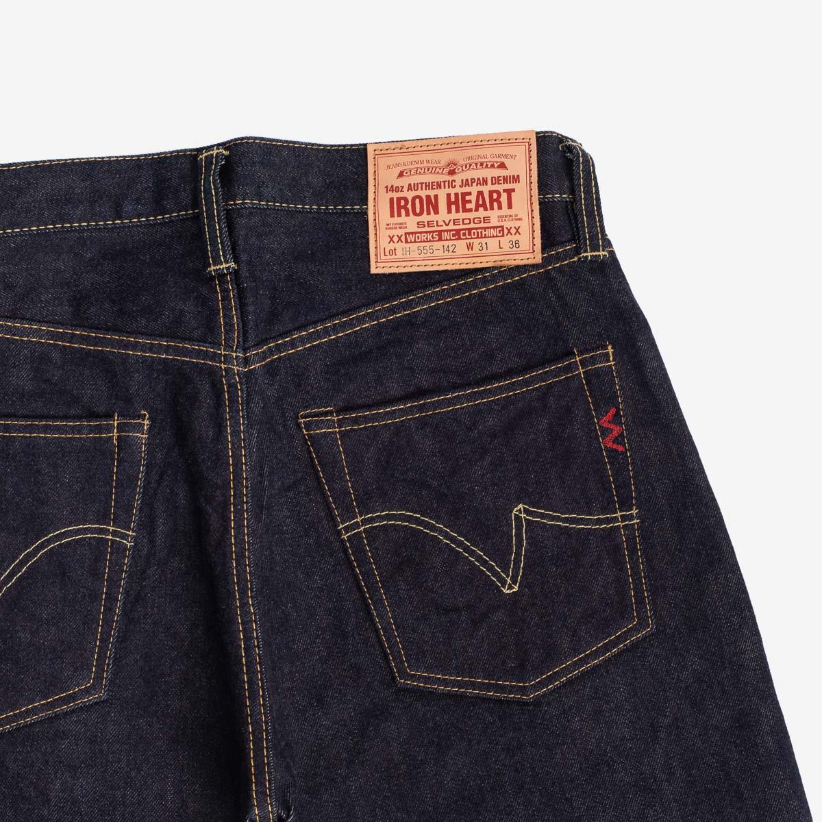 IH-555S-142 - 14oz Selvedge Denim Super Slim Cut Jeans - Indigo - Image 8