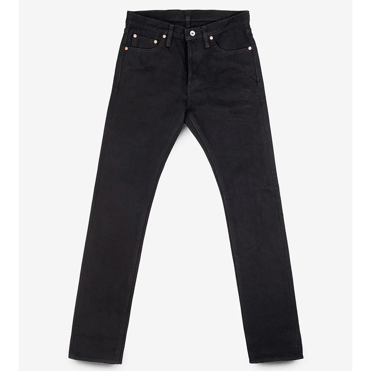 IH-555S-SBG - 21oz Selvedge Denim Slim Cut Jeans - Superblack (Fades To Grey) - Image 4
