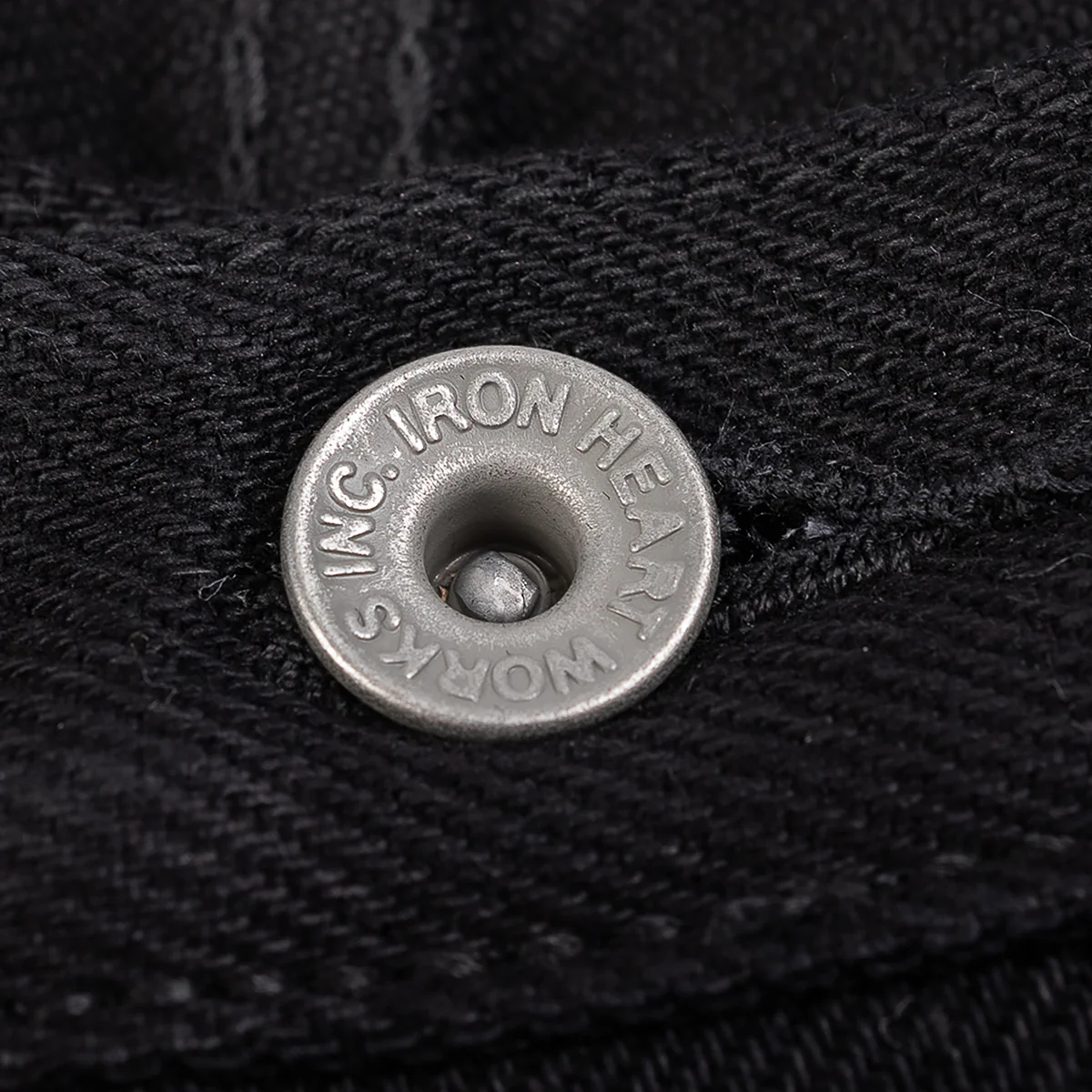 IH-555S-SBG - 21oz Selvedge Denim Slim Cut Jeans - Superblack (Fades To Grey) - Image 6
