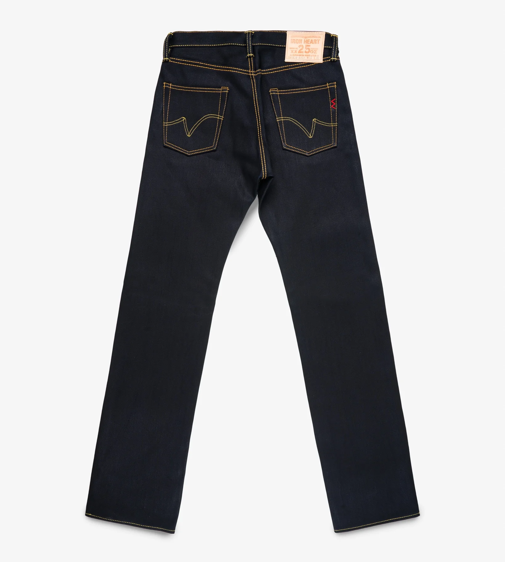 IH-634-XHSIB - 25oz Selvedge Denim Straight Cut Jeans - Indigo/Black - Image 3