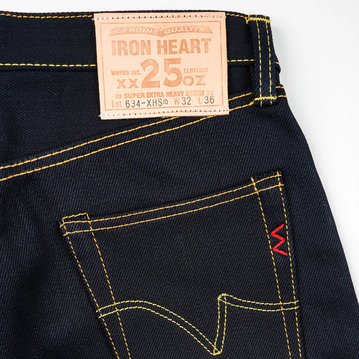 IH-634-XHSIB - 25oz Selvedge Denim Straight Cut Jeans - Indigo/Black - Image 4
