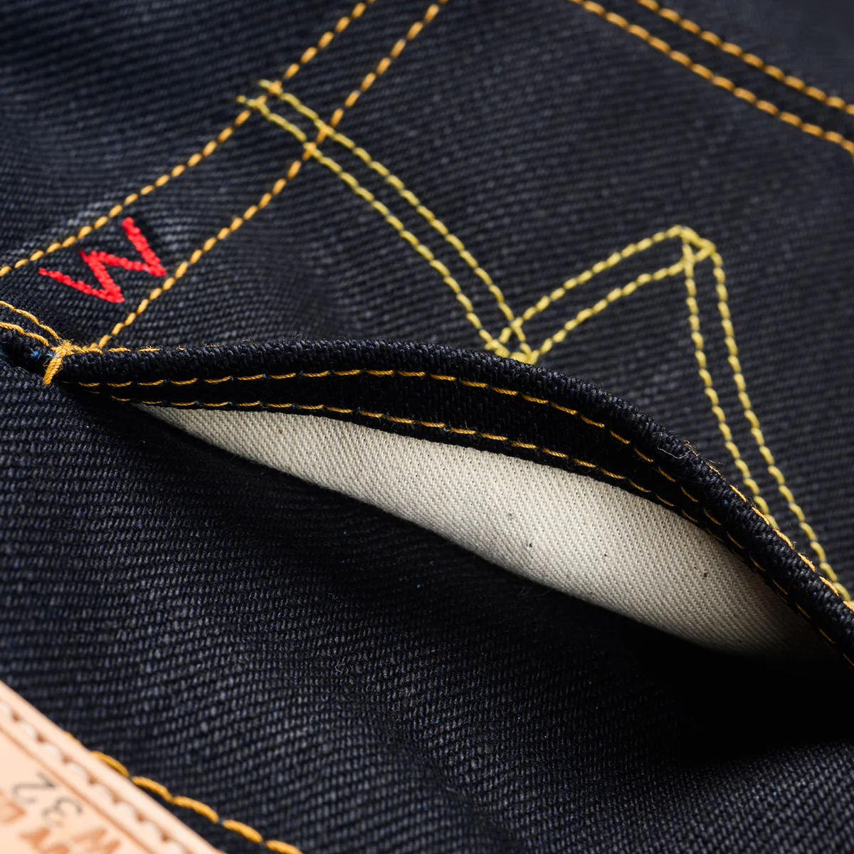 IH-634-XHSIB - 25oz Selvedge Denim Straight Cut Jeans - Indigo/Black - Image 6