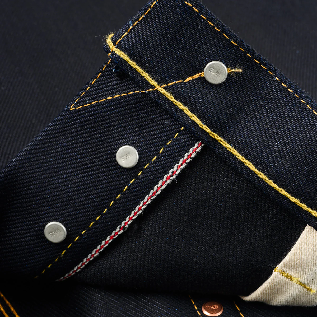 IH-634-XHSIB - 25oz Selvedge Denim Straight Cut Jeans - Indigo/Black - Image 8