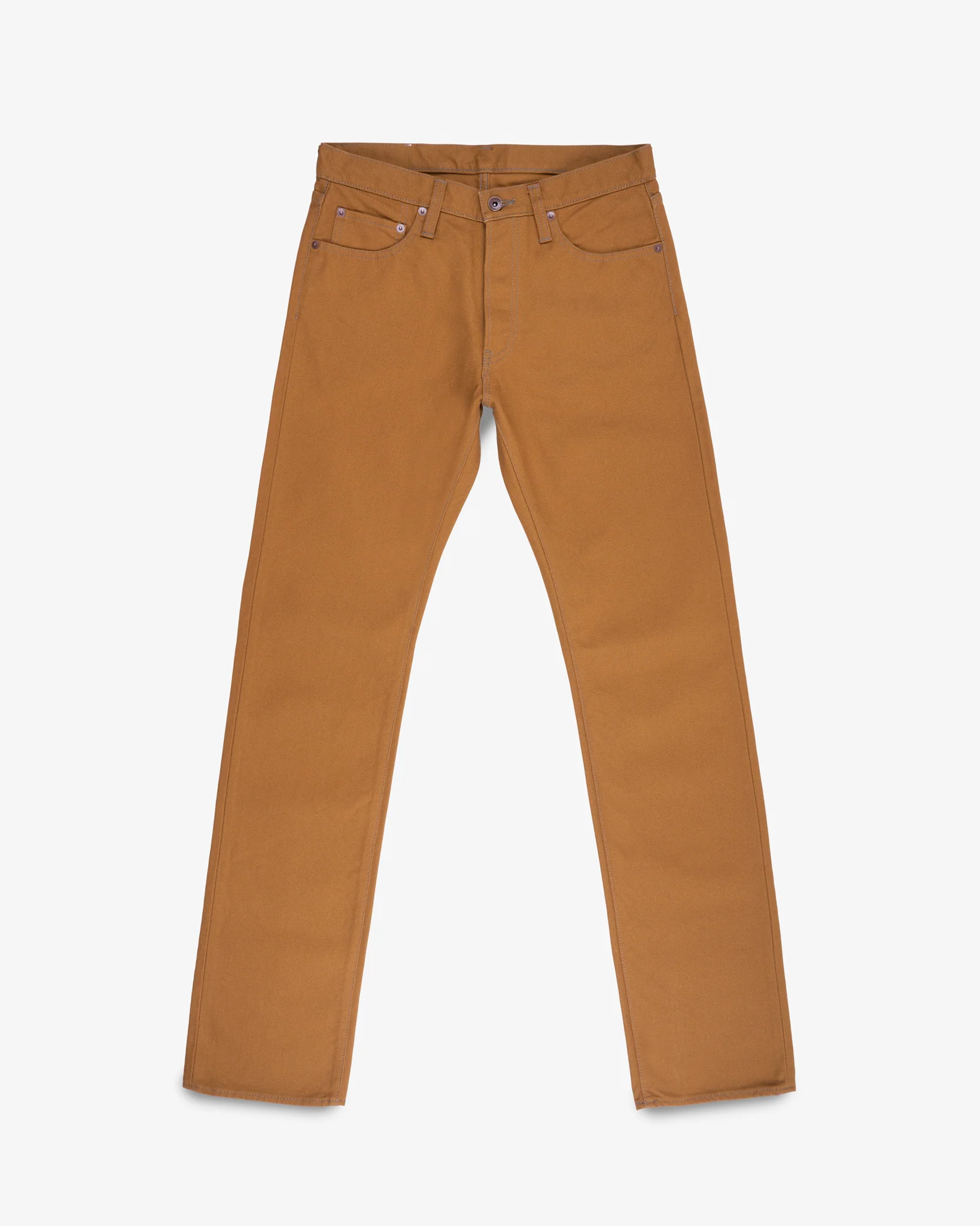 IH-634D - 17oz Duck Straight Cut Jeans - Brown - Image 6
