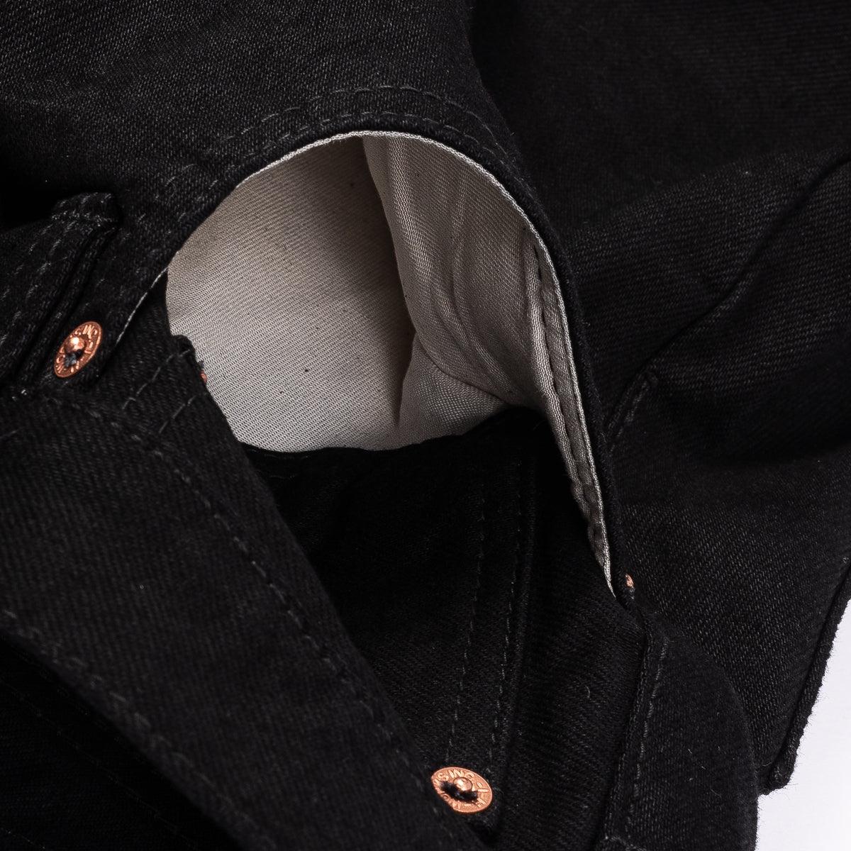 IH-634S-142BB - 14oz Selvedge Denim Straight Cut Jeans - Black/Black - Image 12