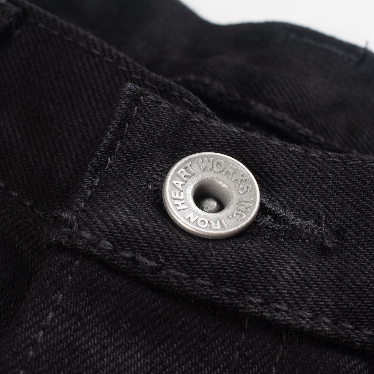 IH-634S-142BB - 14oz Selvedge Denim Straight Cut Jeans - Black/Black - Image 13