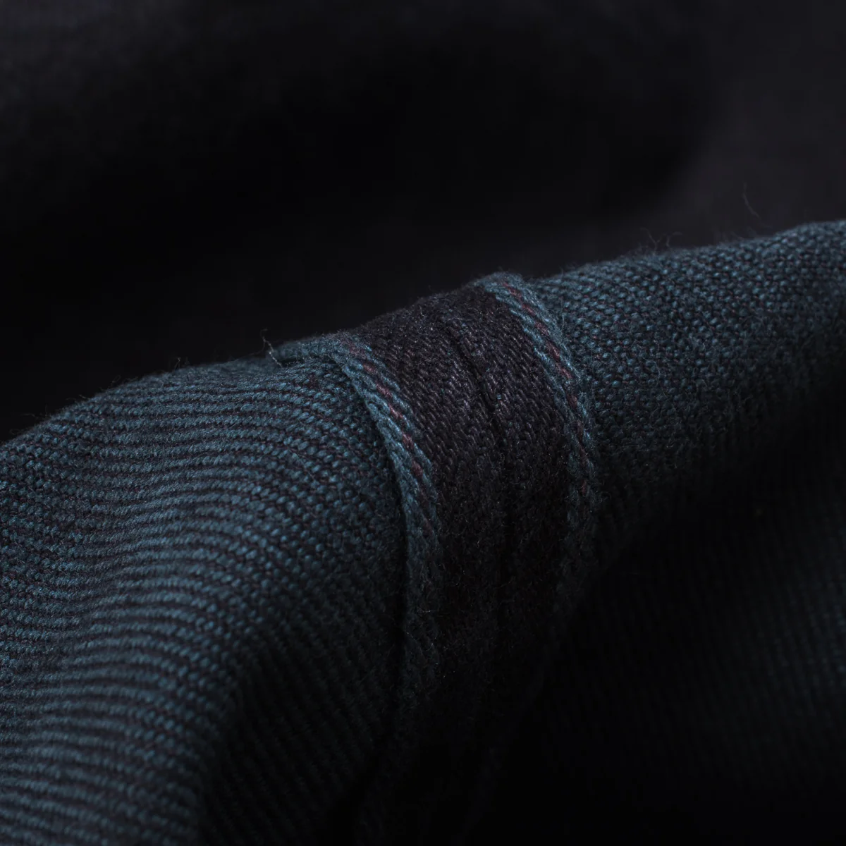 IH-634S-142OD - 14oz Selvedge Denim Straight Cut Jeans - Indigo Overdyed Black - Image 8