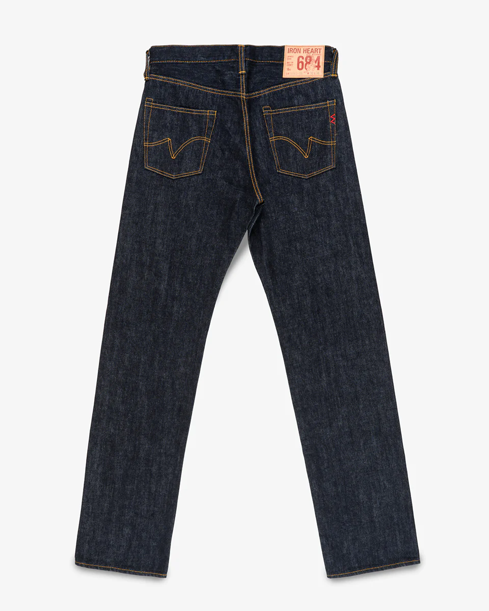 IH-684S-16-GER - Iron Heart Germany 16oz Vintage Selvedge Denim Relaxed Cut Jeans - Indigo