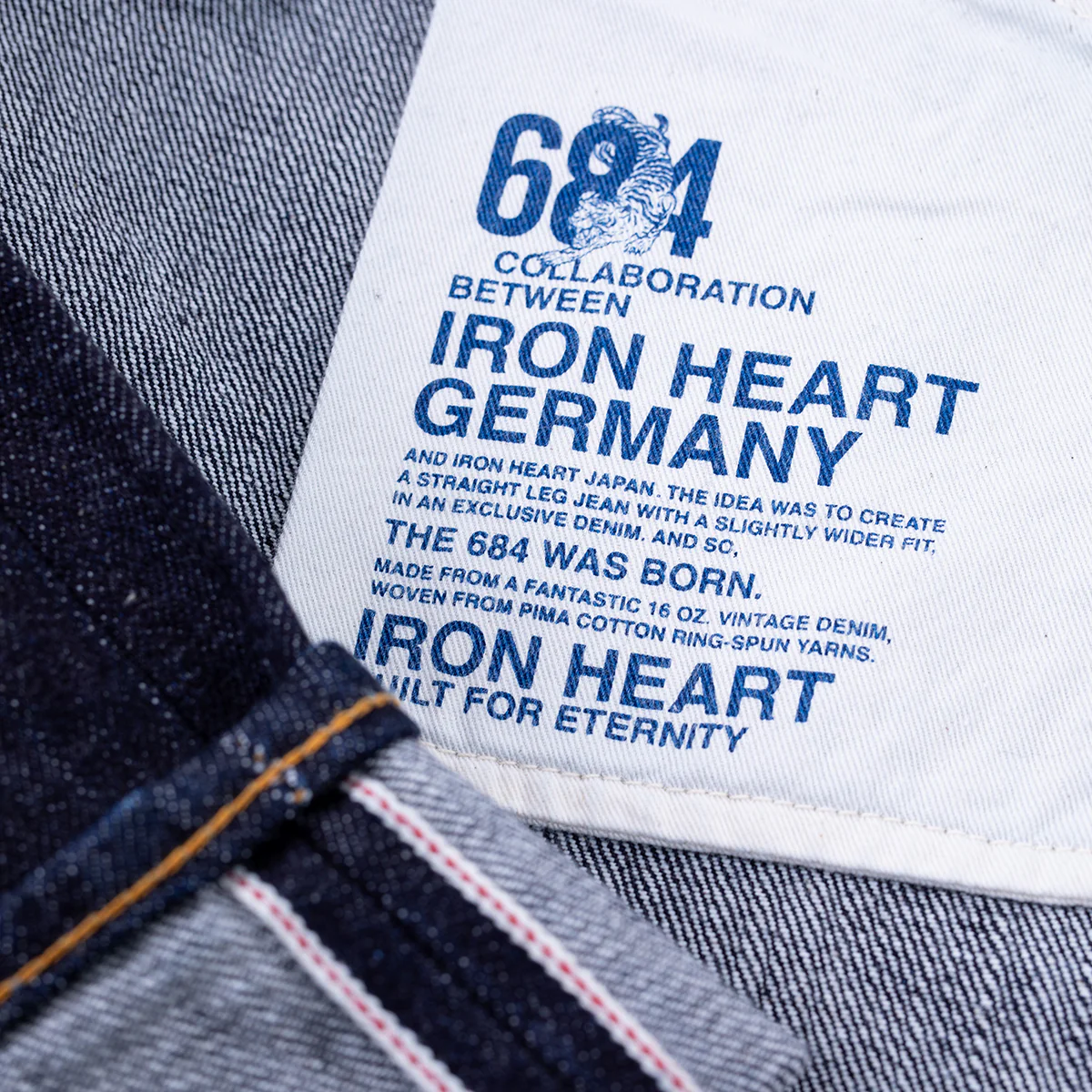IH-684S-16-GER - Iron Heart Germany 16oz Vintage Selvedge Denim Relaxed Cut Jeans - Indigo - Image 10