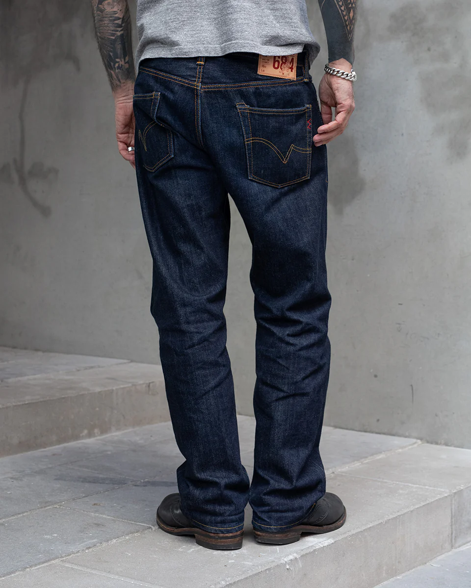 IH-684S-16-GER - Iron Heart Germany 16oz Vintage Selvedge Denim Relaxed Cut Jeans - Indigo - Image 2