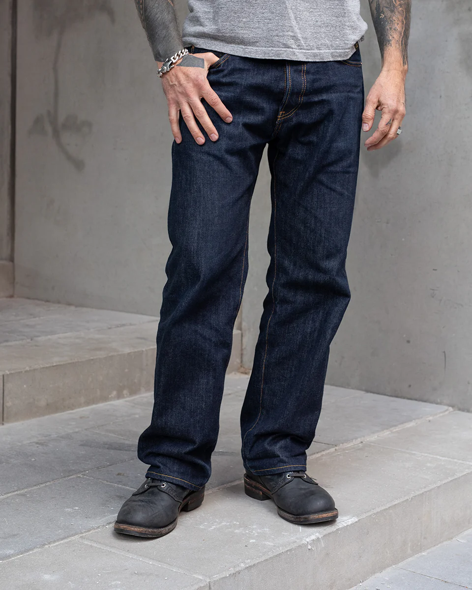 IH-684S-16-GER - Iron Heart Germany 16oz Vintage Selvedge Denim Relaxed Cut Jeans - Indigo - Image 3
