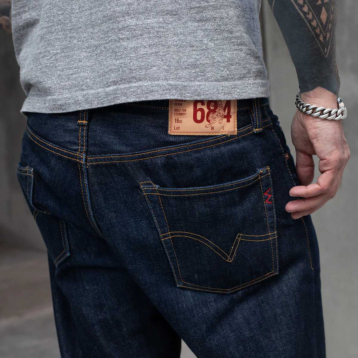IH-684S-16-GER - Iron Heart Germany 16oz Vintage Selvedge Denim Relaxed Cut Jeans - Indigo - Image 4