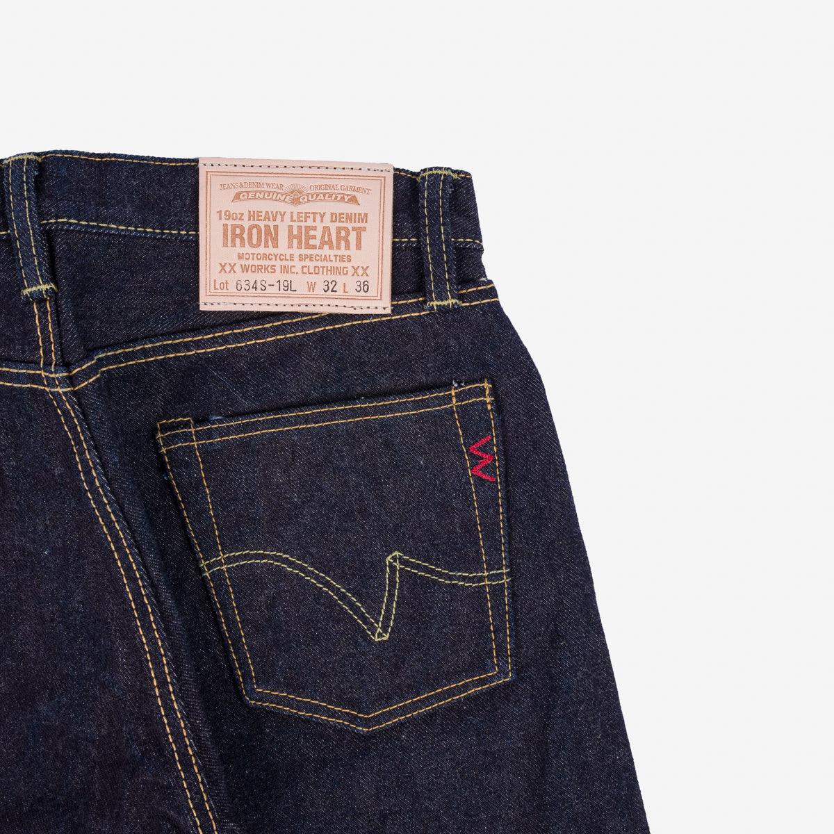 IH-634S-19L - 19oz Left Hand Twill Selvedge Denim Straight Cut Jeans - Indigo - Image 4