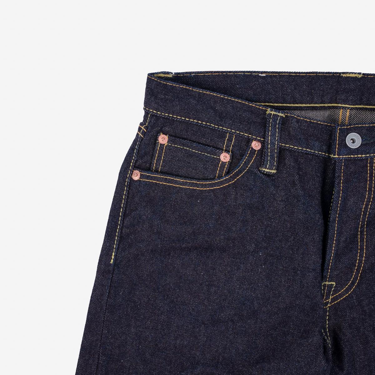 IH-634S-19L - 19oz Left Hand Twill Selvedge Denim Straight Cut Jeans - Indigo - Image 7