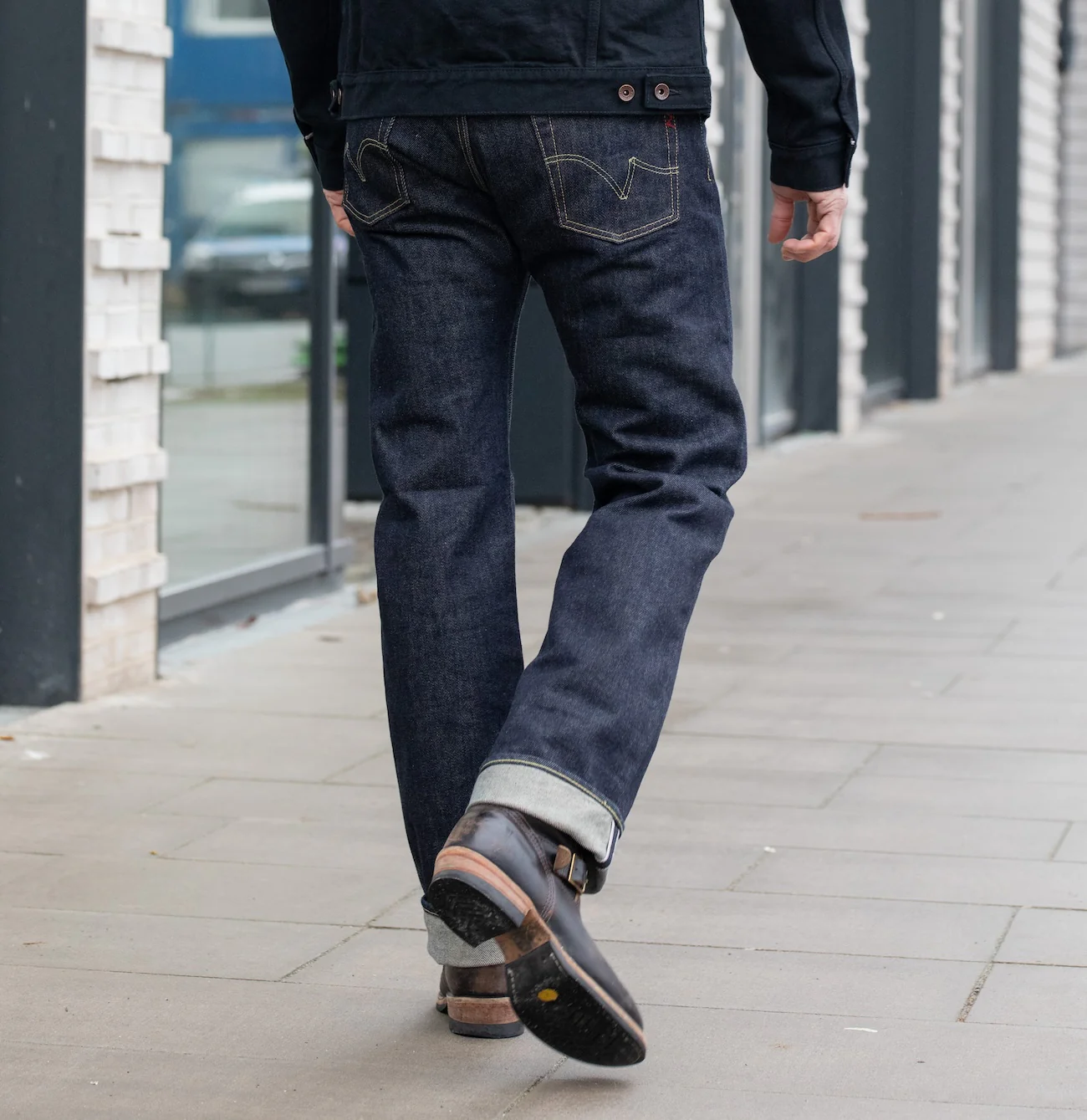 IH-634S - 21oz Selvedge Denim Straight Cut Jeans - Indigo - Image 3