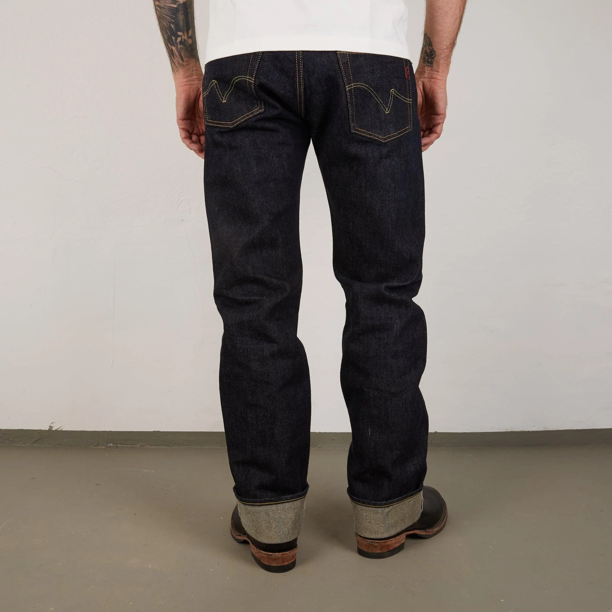 IH-634S - 21oz Selvedge Denim Straight Cut Jeans - Indigo - Image 7