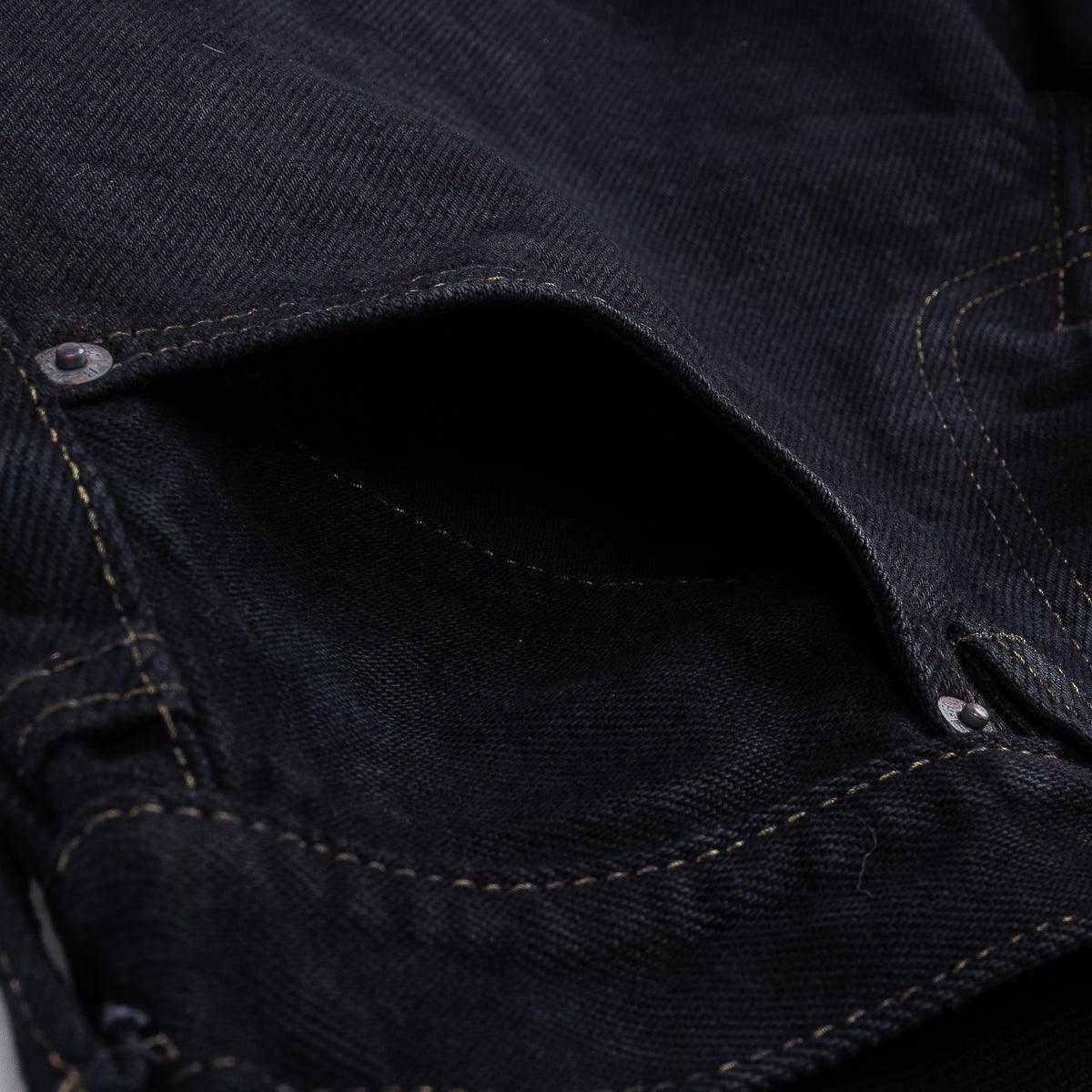 IH-634S-B - 21oz Selvedge Denim Straight Cut Jeans - Indigo Overdyed Black - Image 10