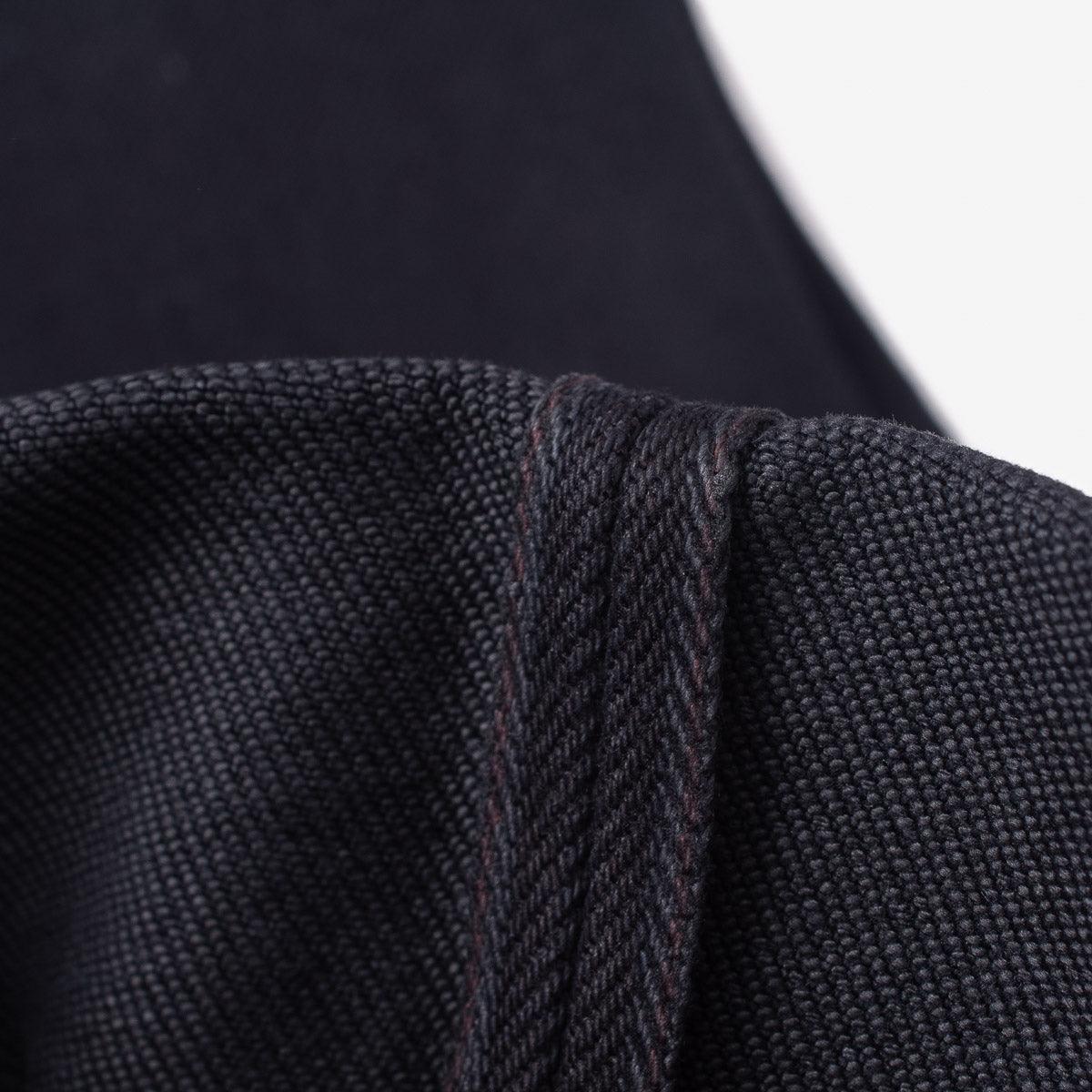 IH-634S-B - 21oz Selvedge Denim Straight Cut Jeans - Indigo Overdyed Black - Image 15
