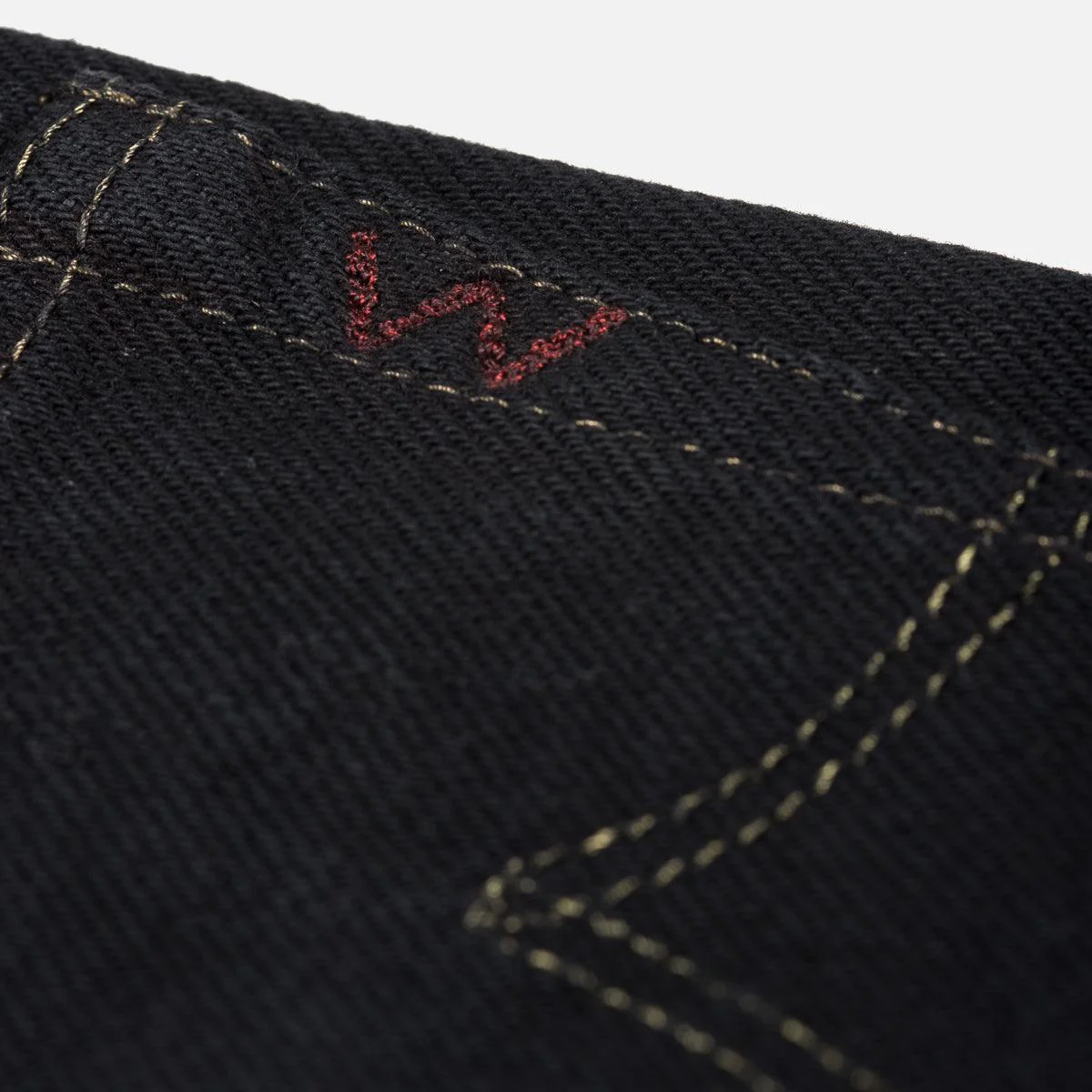 IH-634S-B - 21oz Selvedge Denim Straight Cut Jeans - Indigo Overdyed Black - Image 16