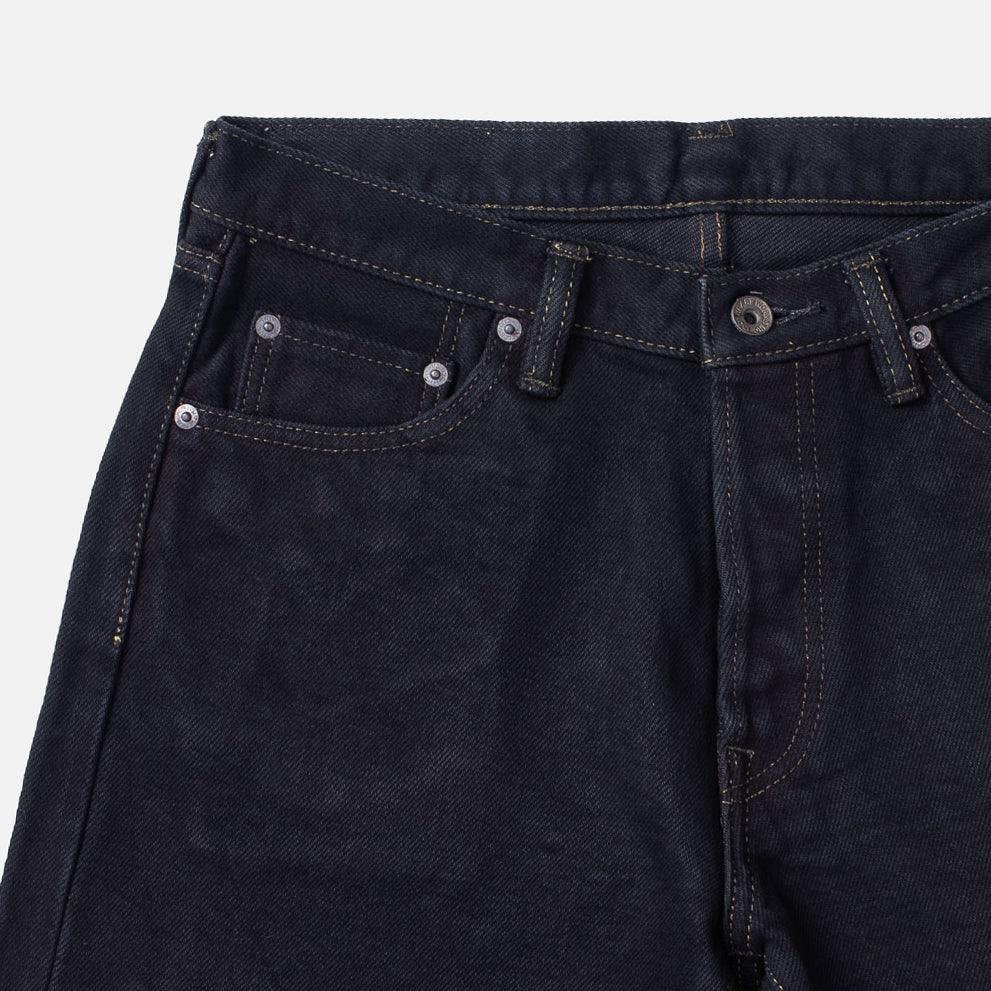 IH-634S-B - 21oz Selvedge Denim Straight Cut Jeans - Indigo Overdyed Black - Image 9
