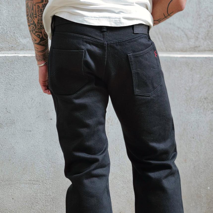 IH-634S-SB - 21oz Selvedge Denim Straight Cut - Superblack Non-Fade - Image 3