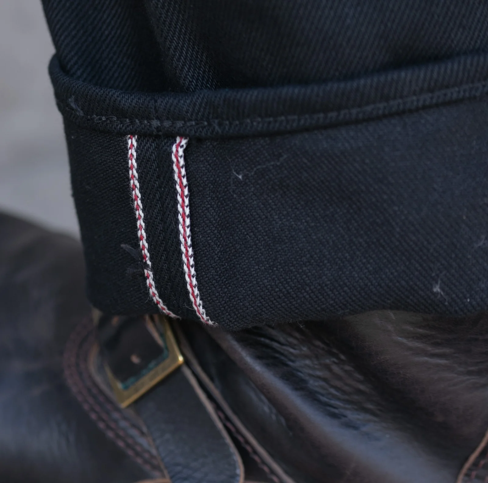 IH-634S-SB - 21oz Selvedge Denim Straight Cut - Superblack Non-Fade - Image 5