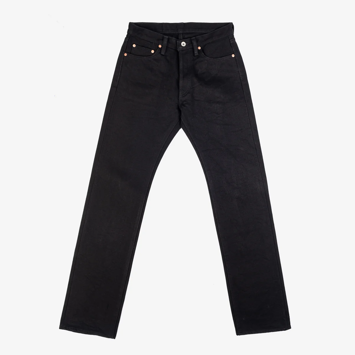 IH-634S-SBG - 21oz Selvedge Denim Straight Cut Jeans - Superblack (Fades To Grey) - Image 3