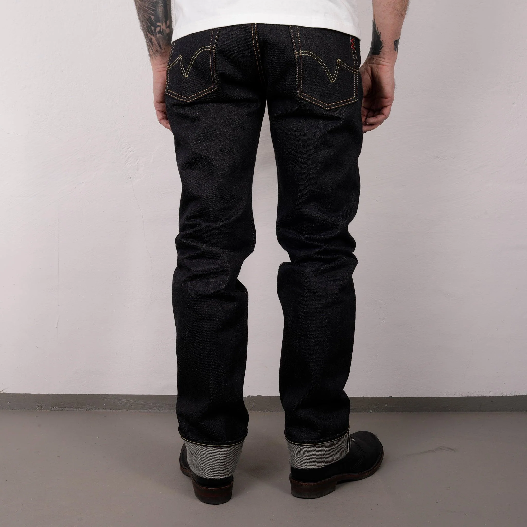 IH-666-XHS - 25oz Slim Straight Cut Jeans - Indigo - Image 5