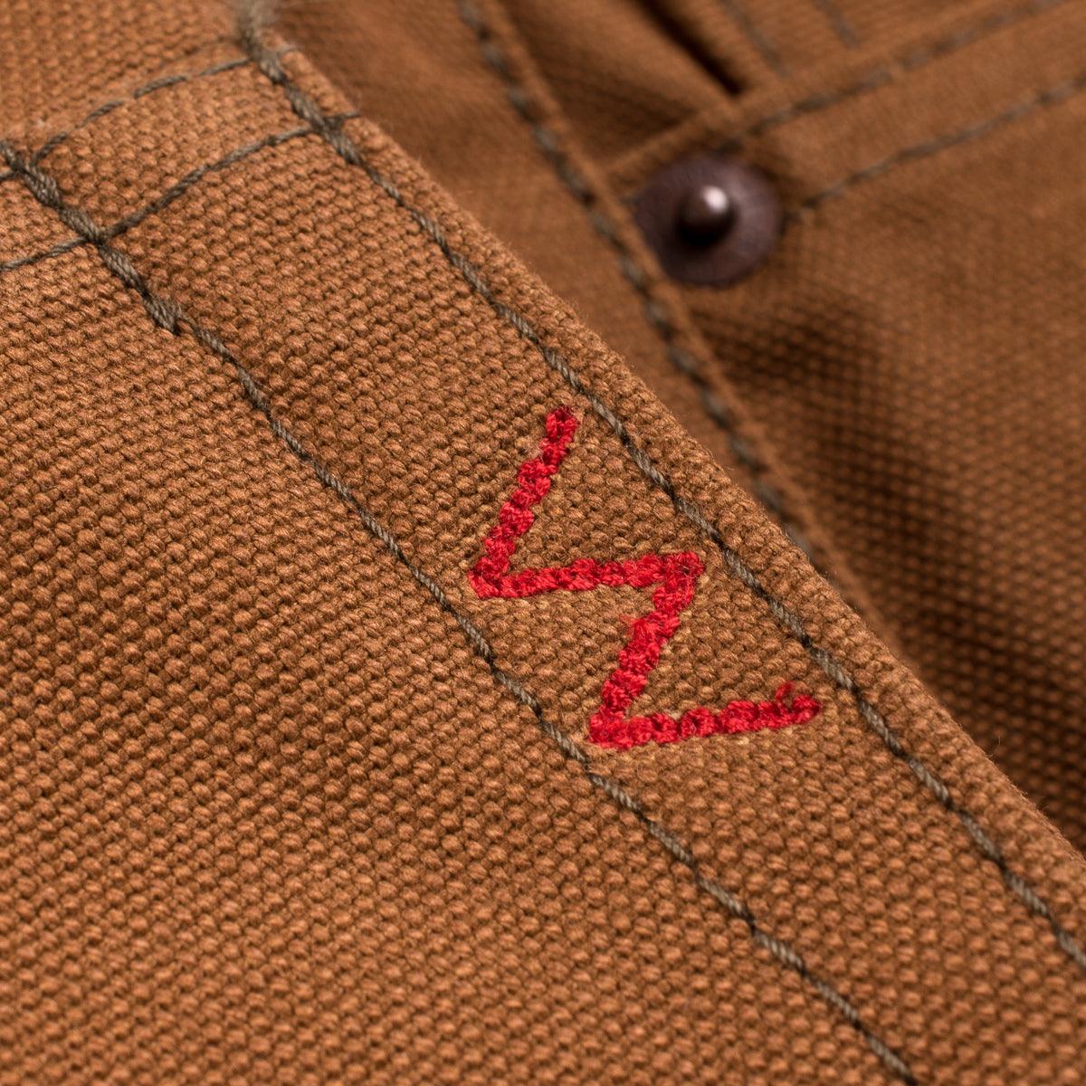 IH-666D - 17oz Duck Slim Straight Jeans - Brown - Image 9