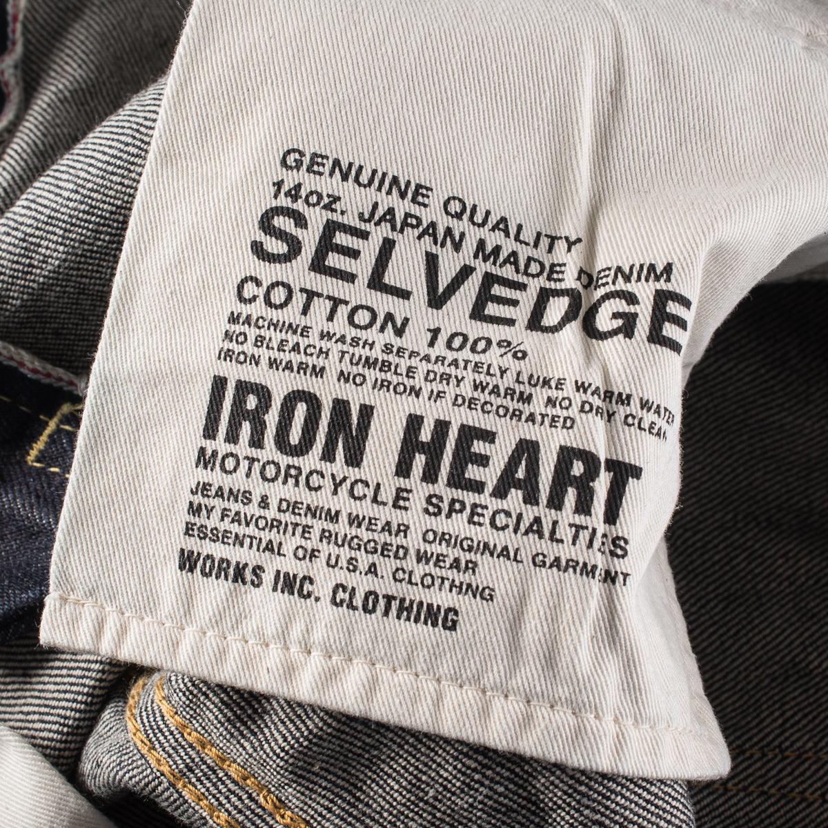 IH-666S-142 - 14oz Selvedge Denim Slim Straight Cut Jeans - Indigo - Image 14