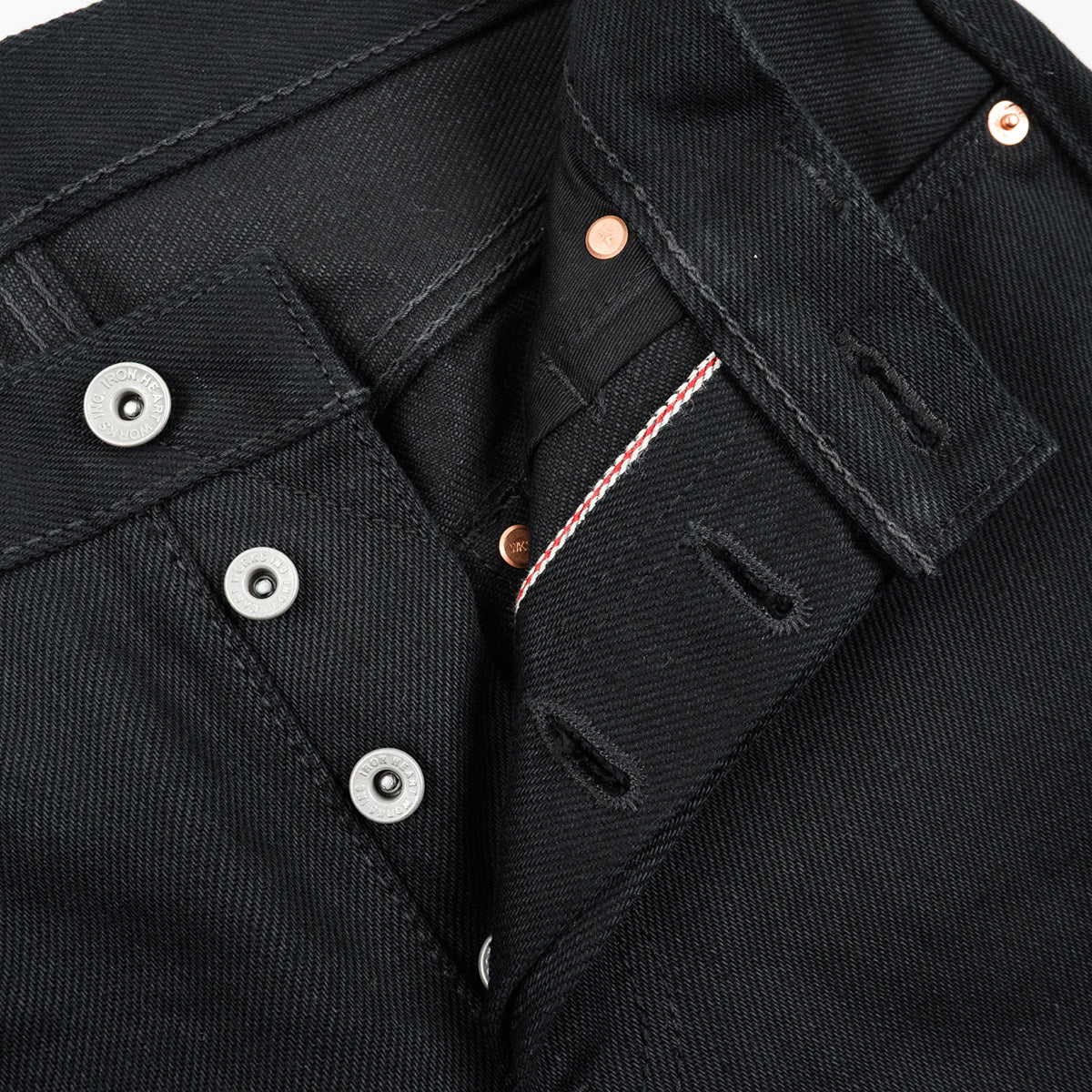 IH-666S-SB - 21oz Selvedge Denim Slim Straight Cut - Superblack Non-Fade - Image 13