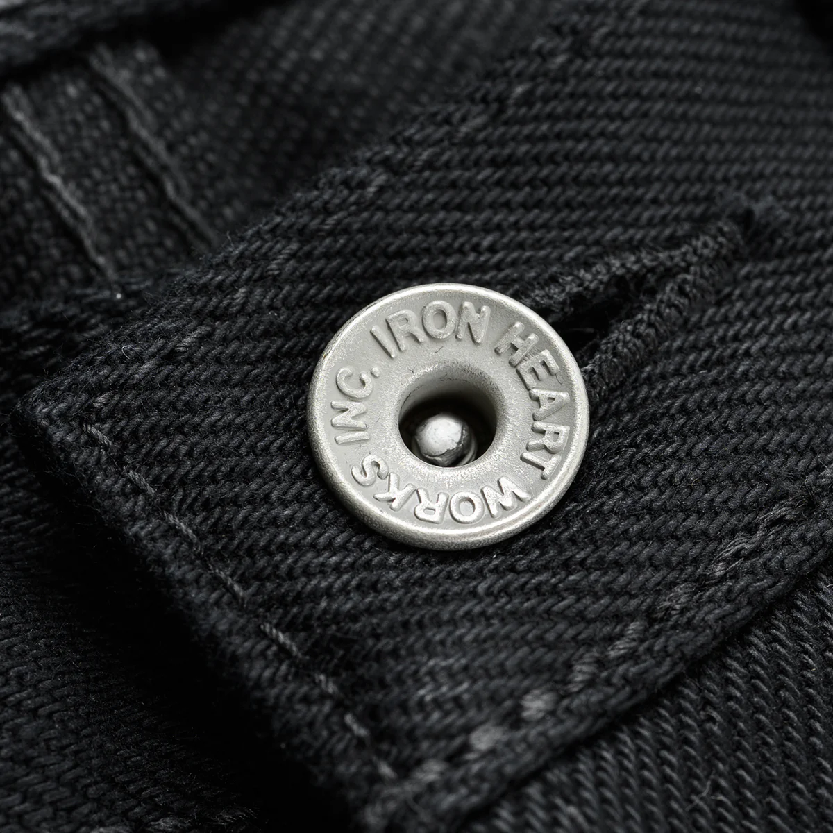 IH-666S-SB - 21oz Selvedge Denim Slim Straight Cut - Superblack Non-Fade - Image 15