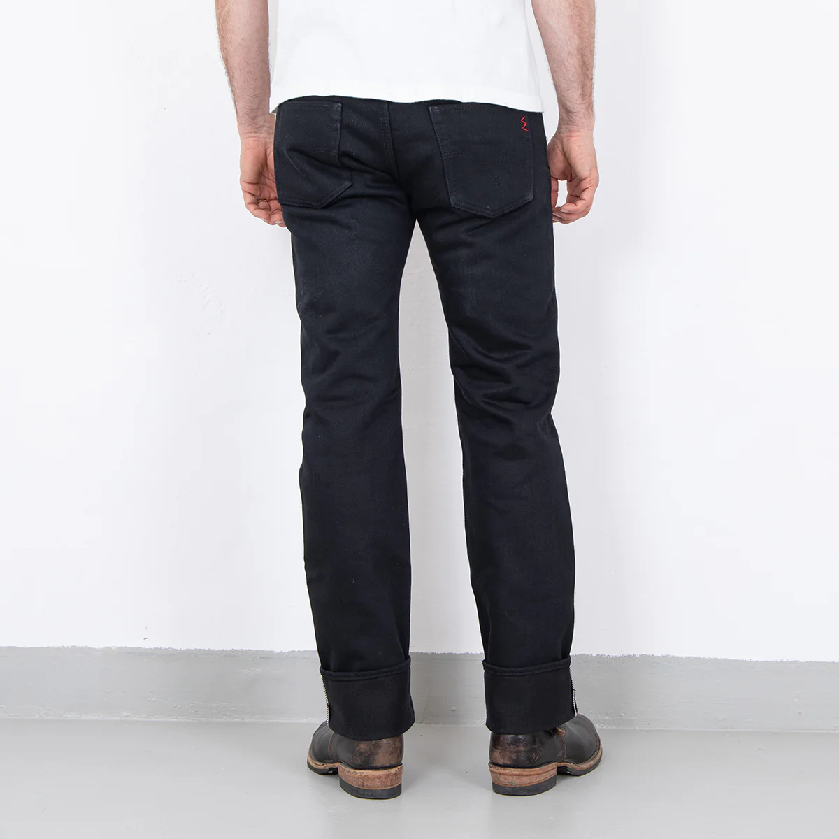 IH-666S-SB - 21oz Selvedge Denim Slim Straight Cut - Superblack Non-Fade - Image 5