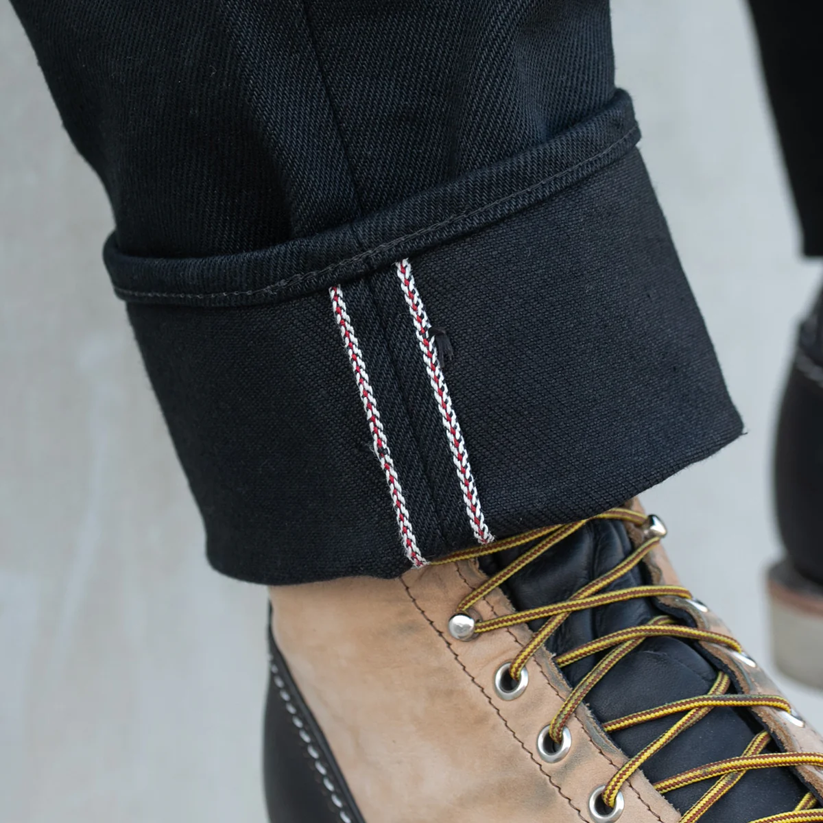 IH-666S-SB - 21oz Selvedge Denim Slim Straight Cut - Superblack Non-Fade - Image 6