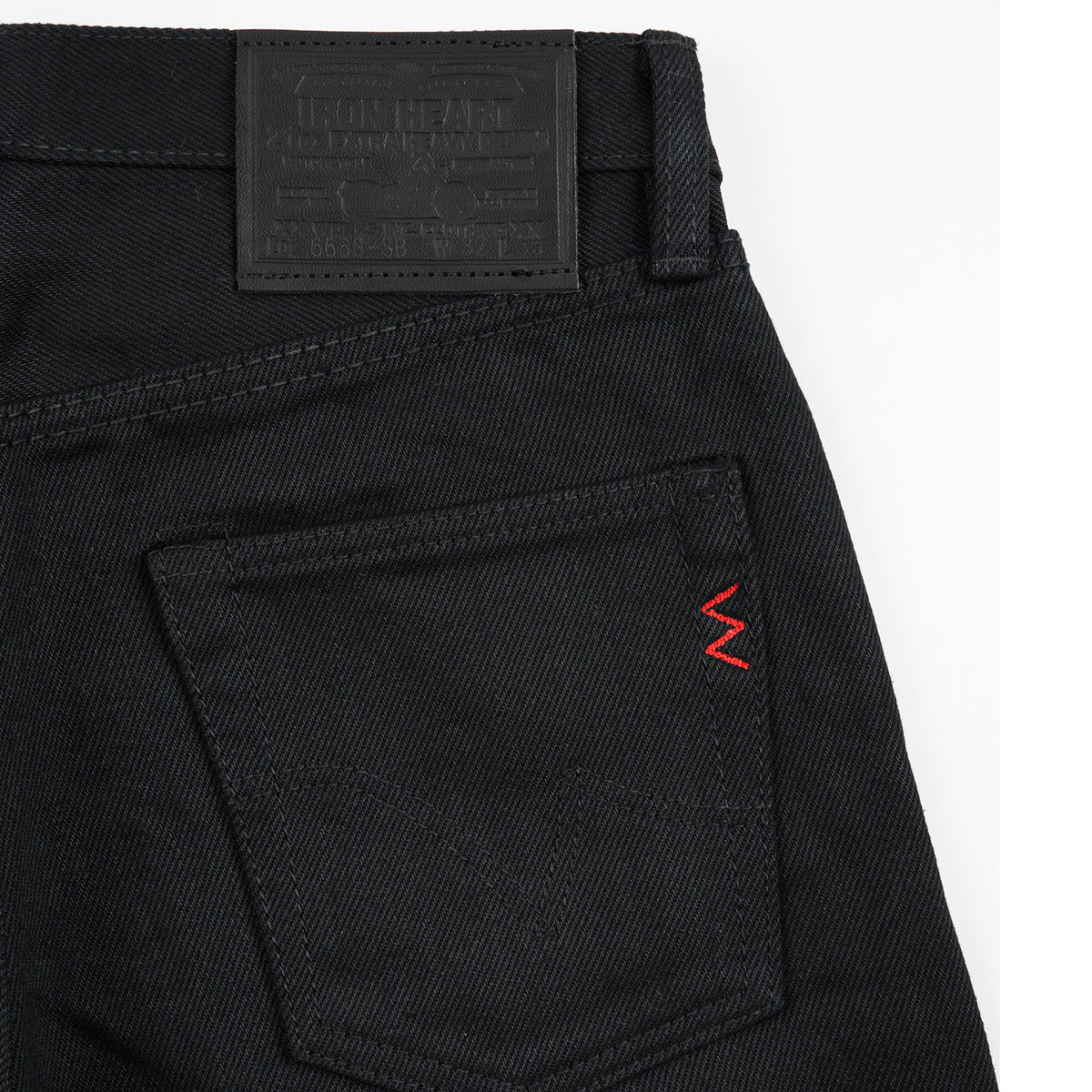 IH-666S-SB - 21oz Selvedge Denim Slim Straight Cut - Superblack Non-Fade - Image 9